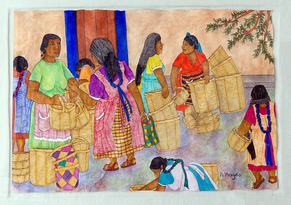 INDIGENAS Y SUS CANASTAS